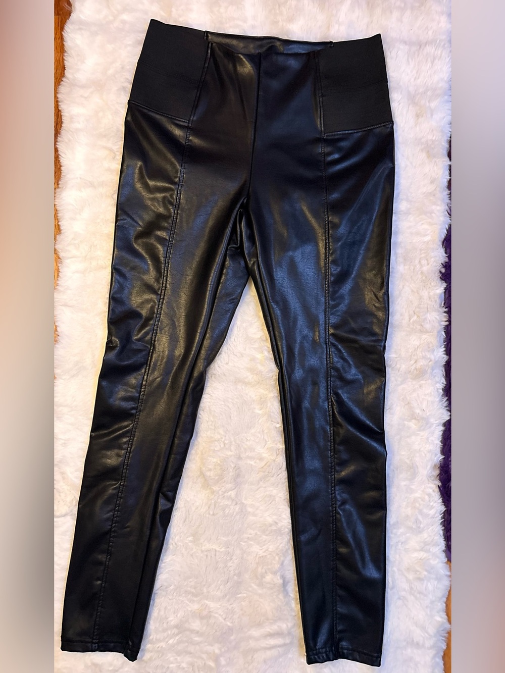 Ci Sono Black Faux Leather Leggings